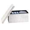 Concealed Cache Padded Foldable Storage Stool